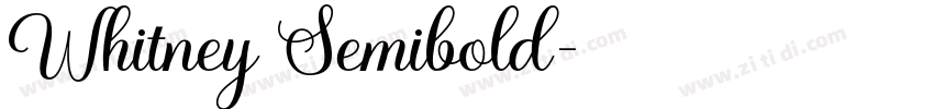 Whitney Semibold字体转换